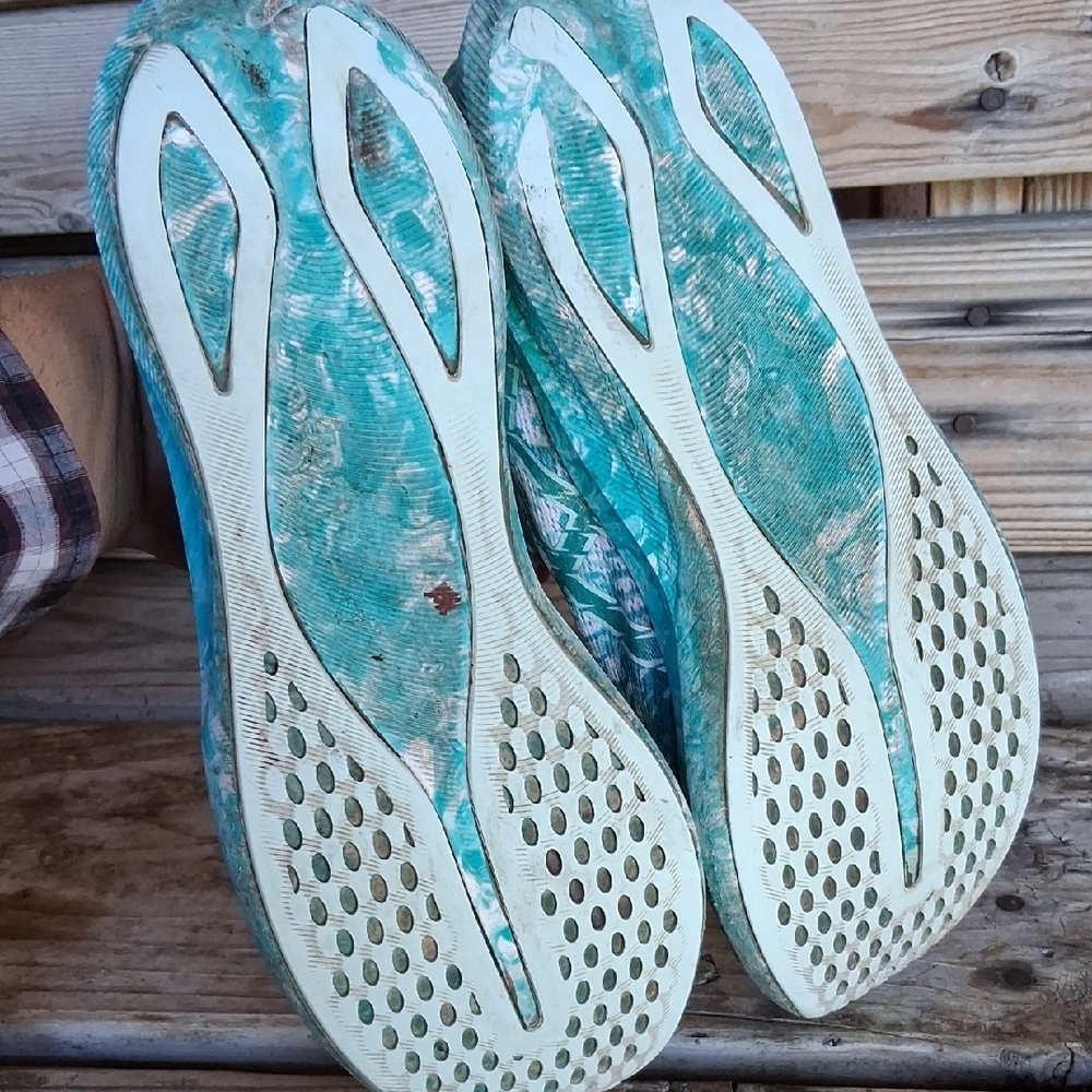 ASICS Mens's Noosa Tri  White and Aqua Athletic Shoes - Picture 13 of 14